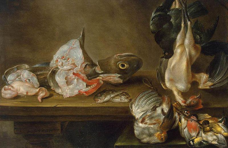 Alexander Adriaenssen Fish and Dead Game France oil painting art